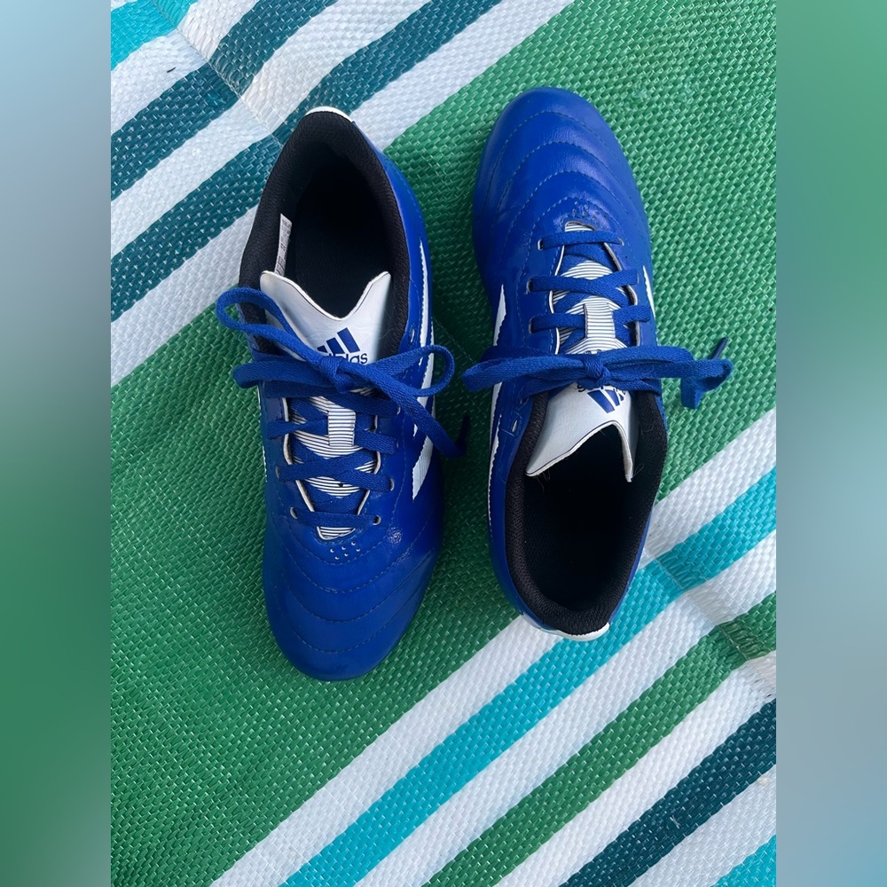 Adidas Goletto VIII FG J Soccer Cleats GW6162 Kids Size 5 Blue White - Picture 6 of 9